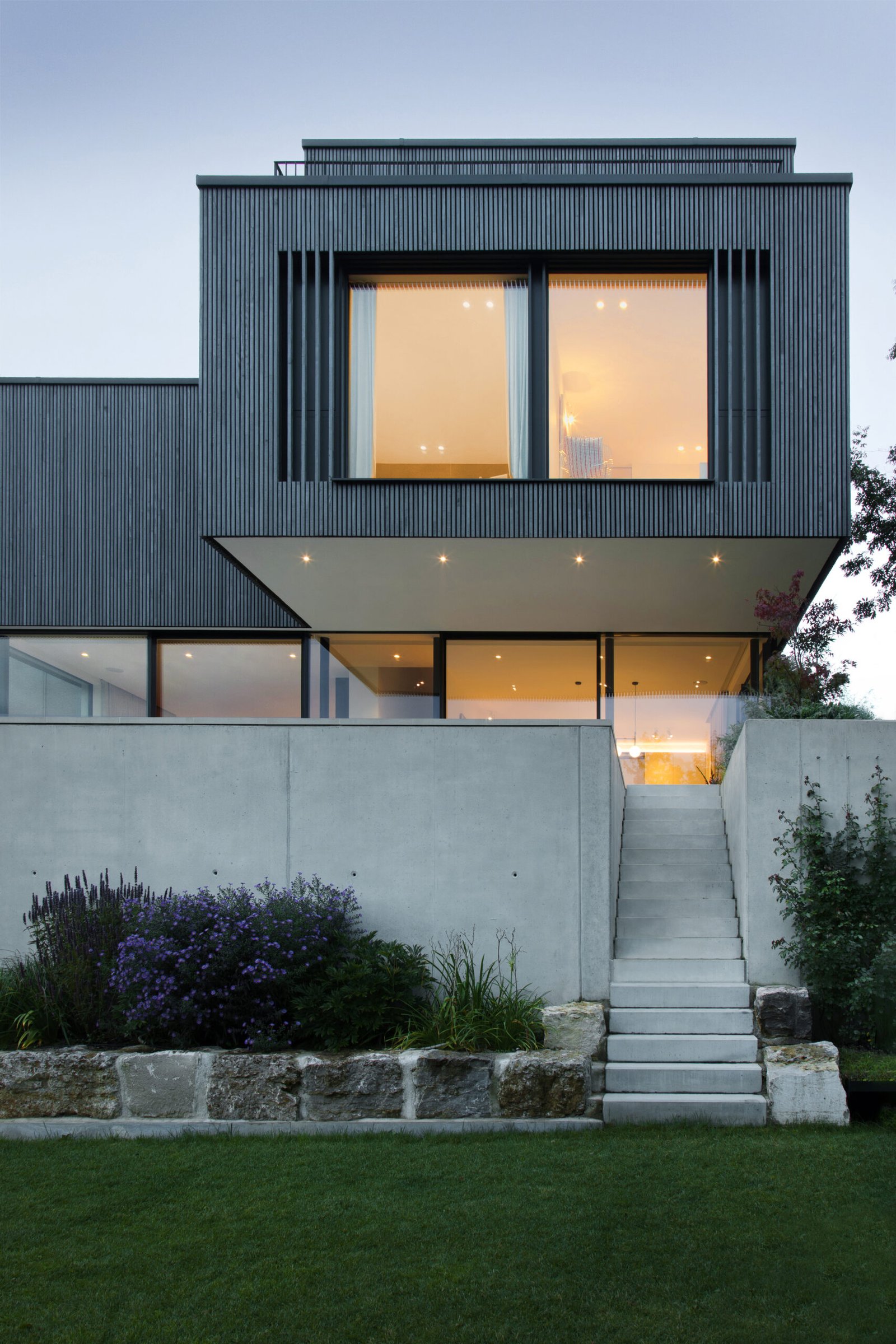Dark grey modern facade
